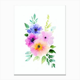 Stock Watercolour Flower Canvas Print