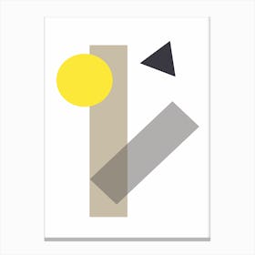 Yellow Geometric Shapes Canvas Print