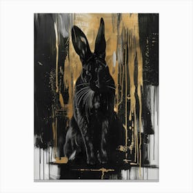 Black Bunny 2 Canvas Print