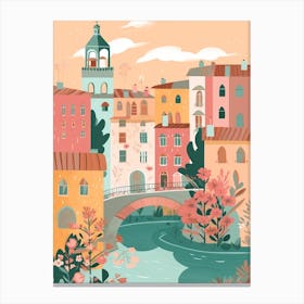 Verona, Italy Illustration Canvas Print