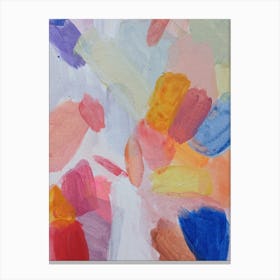 Abstract Painting Bright Colour Pallette Canvas Print