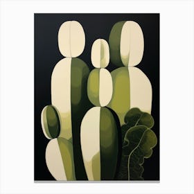 Modern Abstract Cactus Painting Carnegiea Gigantea Cactus 1 Canvas Print