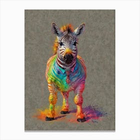 Rainbow Zebra 3 Canvas Print