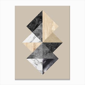 Collage geometric textures 1 Canvas Print