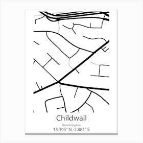 Childwall,United Kingdom Minimalist Map Toile