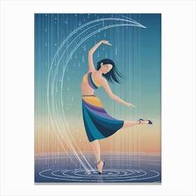 Dancer In The Rain 1 Canvas Print