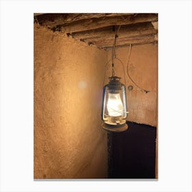 Old Lamp In A Cave Canvas Print