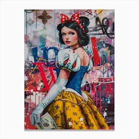 Pop art Snow White Princess Fashion Canvas Print