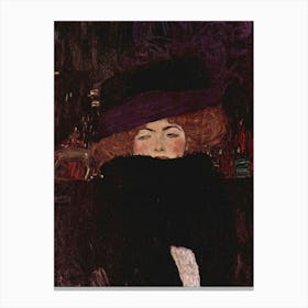 Woman In A Hat 5 Canvas Print