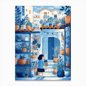 Girl In A House Canvas Print