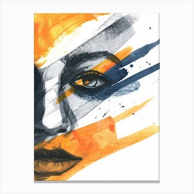 Abstract Of A Woman'S Face 9 Canvas Print