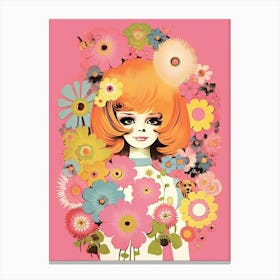 Flower Power Kitsch 4 Canvas Print