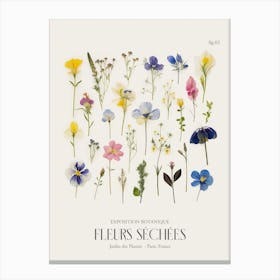 Fleurs Sechees, Dried Flowers Exhibition Poster 02 Canvas Print
