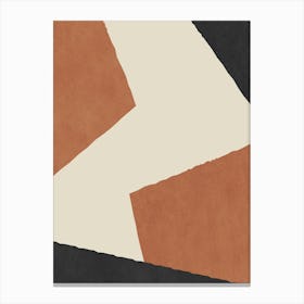 Minimalist Abstract Graphic Edge - Terracotta Warm Orange Brown Red Canvas Print