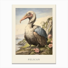 Beatrix Potter Inspired  Animal Watercolour Pelican Canvas Print