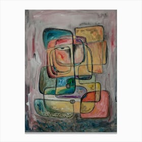 Wall Art, Faces Vibrant Expressions Canvas Print