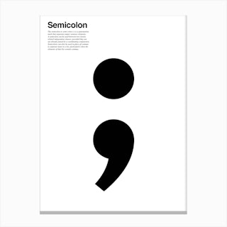 Semicolon Canvas Print