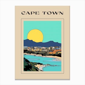 Minimal Design Style Of Cape Town, South Africa 3 Poster Canvas Print