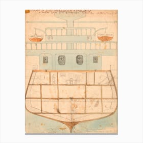 Design For A Toy Warship, Egon Schiele Canvas Print