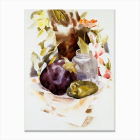 Eggplant And Green Pepper, Charles Demuth Canvas Print