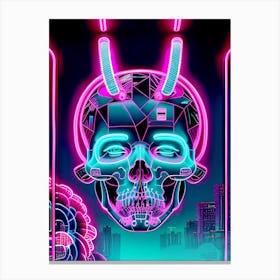 Neon Skull 5 Canvas Print