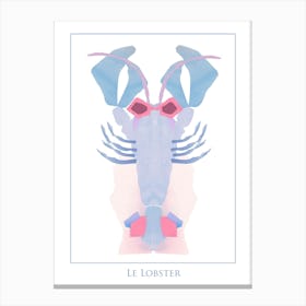 LE LOBSTER BLUE - "Swimming" at the Beach Wearing Sunglasses  Pop Art by "COLT x WILDE" Canvas Print