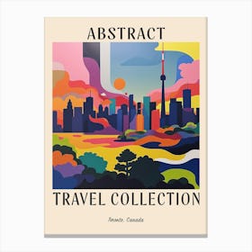 Abstract Travel Collection Poster Toronto Canada 8 Canvas Print