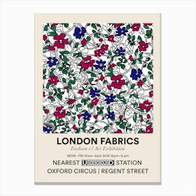 Poster Tulip Tide London Fabrics Floral Pattern 5 Canvas Print