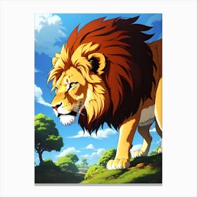 Lion Of The Jungle Canvas Print