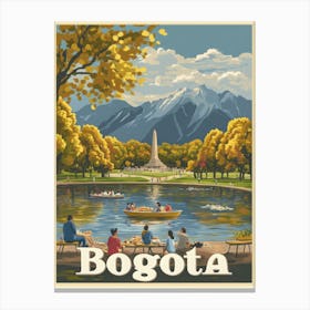 Aihrgdesign A Mid Century Modern Travel Poster For Bogota Canvas Print