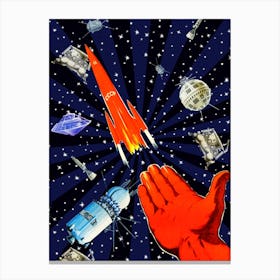 Spaceships And Rockets - Soviet space art [Sovietwave] Canvas Print