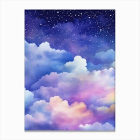 Watercolor Clouds In The Sky Canvas Print