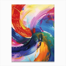 Rainbow Paint Brush Strokes 10 Canvas Print
