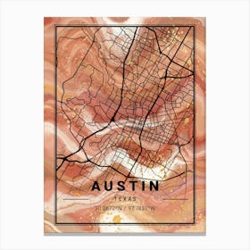 Austin Map Canvas Print