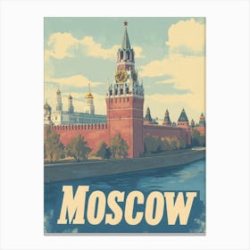 Aihrgdesign A Classic 1960s Travel Poster For Moscow Showcasi 37ab6276 311f 43b2 Ab83 0dcdd43cffe4 2 Canvas Print