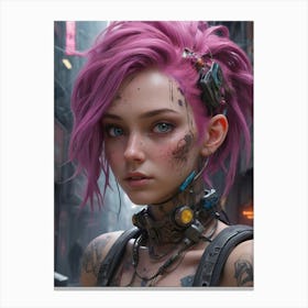 Cyberpunk Girl 1 Canvas Print