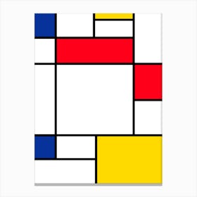 Mondrian Style Canvas Print