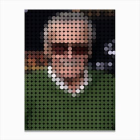 Stan Lee In Style Dots Canvas Print
