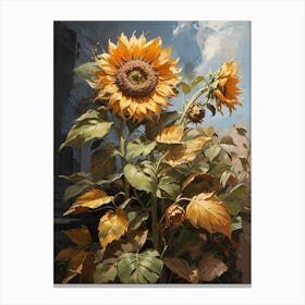 Withering Sunflower Canvas Print