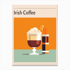 Irish Coffee Midcentury Modern Poster Canvas Print