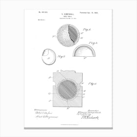 Original Patent Golf Ball Canvas Print