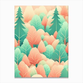 Forest Full Of Trees Canvas Print