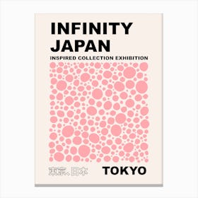 Dots Infinity Yayoi Inspired Pink Canvas Print