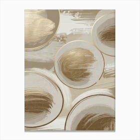 Gold Abstract Painting Canvas Print