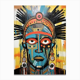 Indian, Native american Basquiat style Canvas Print