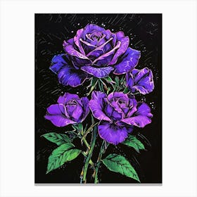 Purple Roses Canvas Print