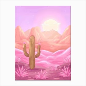 Cactus In The Desert 8 Canvas Print