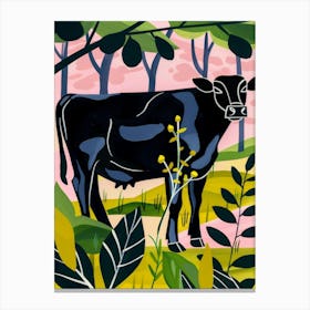 Cow In The Woods Canvas Print