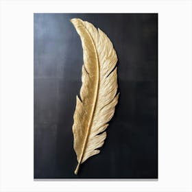 Gold Feather Wall Art 2 Canvas Print