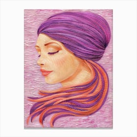 Purple Turban Canvas Print